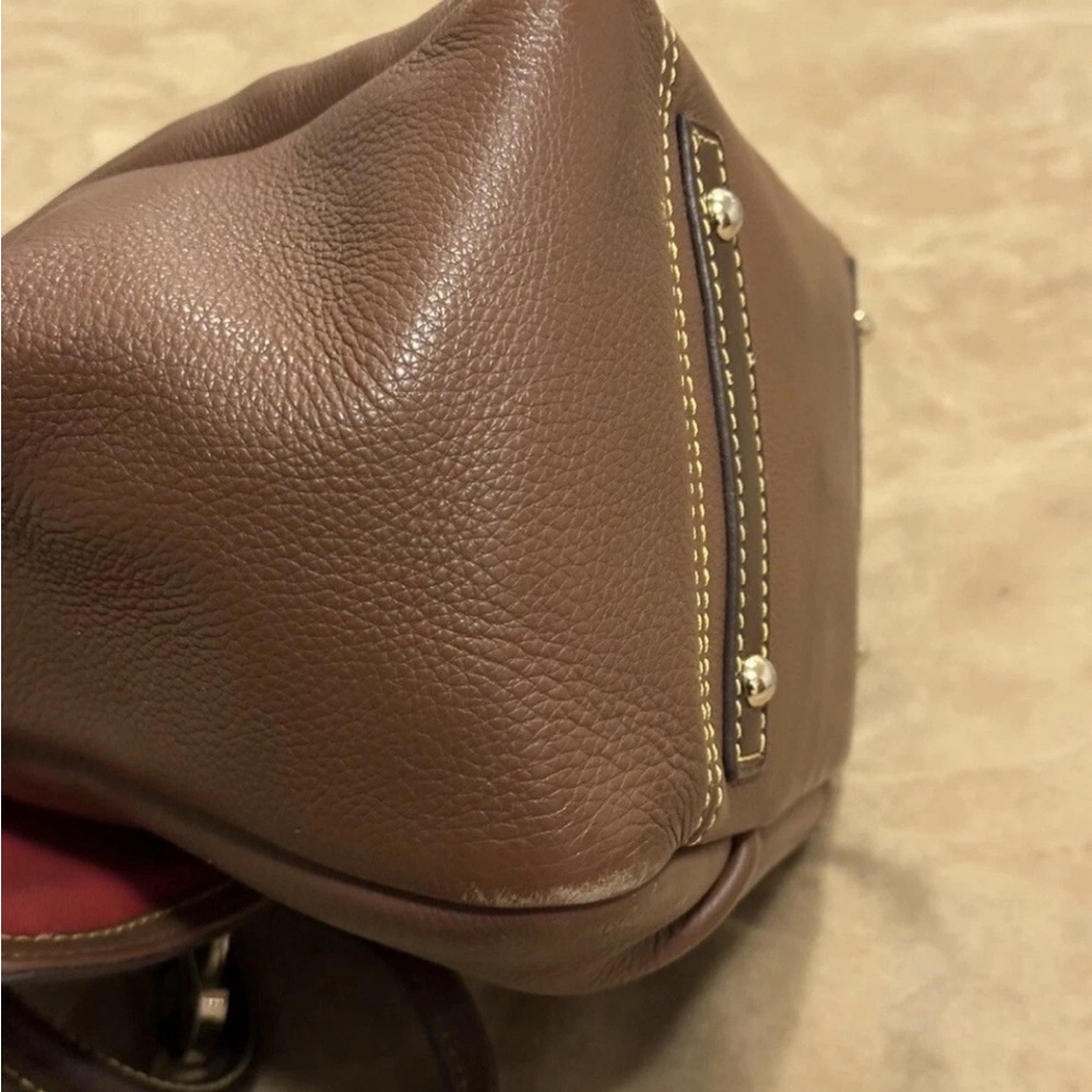 Dooney & Bourke Tan Leather Satchel - Picture 4 of 13